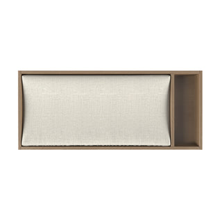 The Child Craft F01792 - Universal Changing Table Topper in Nutmeg features a rectangular design with a light beige cushion, open right-side storage, and is perfect for added convenience as a baby changing tray.