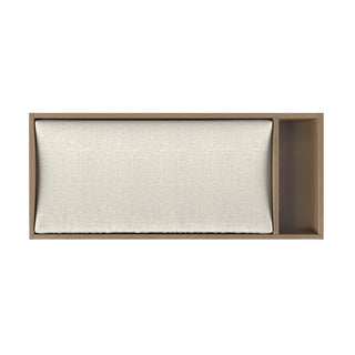 The Child Craft F01792 - Universal Changing Table Topper in Nutmeg features a rectangular design with a light beige cushion, open right-side storage, and is perfect for added convenience as a baby changing tray.