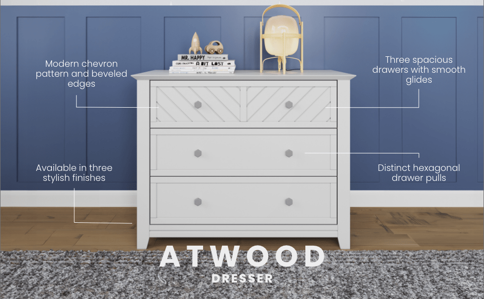 Atwood 3-Drawer Dresser, Matte White at Child Craft Atwood 3-Drawer Dresser, Matte White at Child Craft