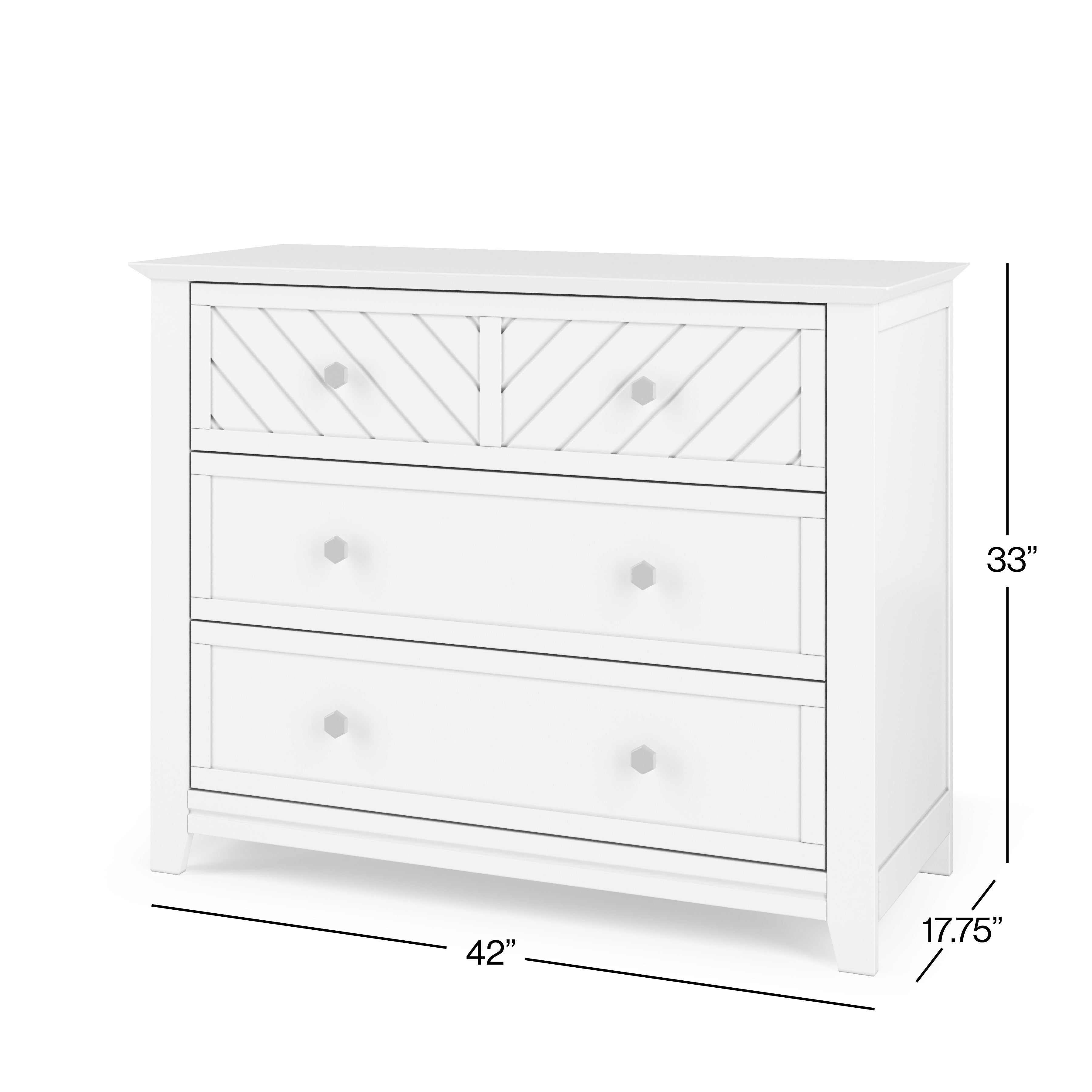 Atwood 3-Drawer Dresser, Matte White at Child Craft Atwood 3-Drawer Dresser, Matte White at Child Craft