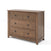The Child Craft Atwood 3-Drawer Dresser in Cocoa Bean features a modern chevron pattern on the top drawer, round knobs, and a warm brown finish for a clean, contemporary look.