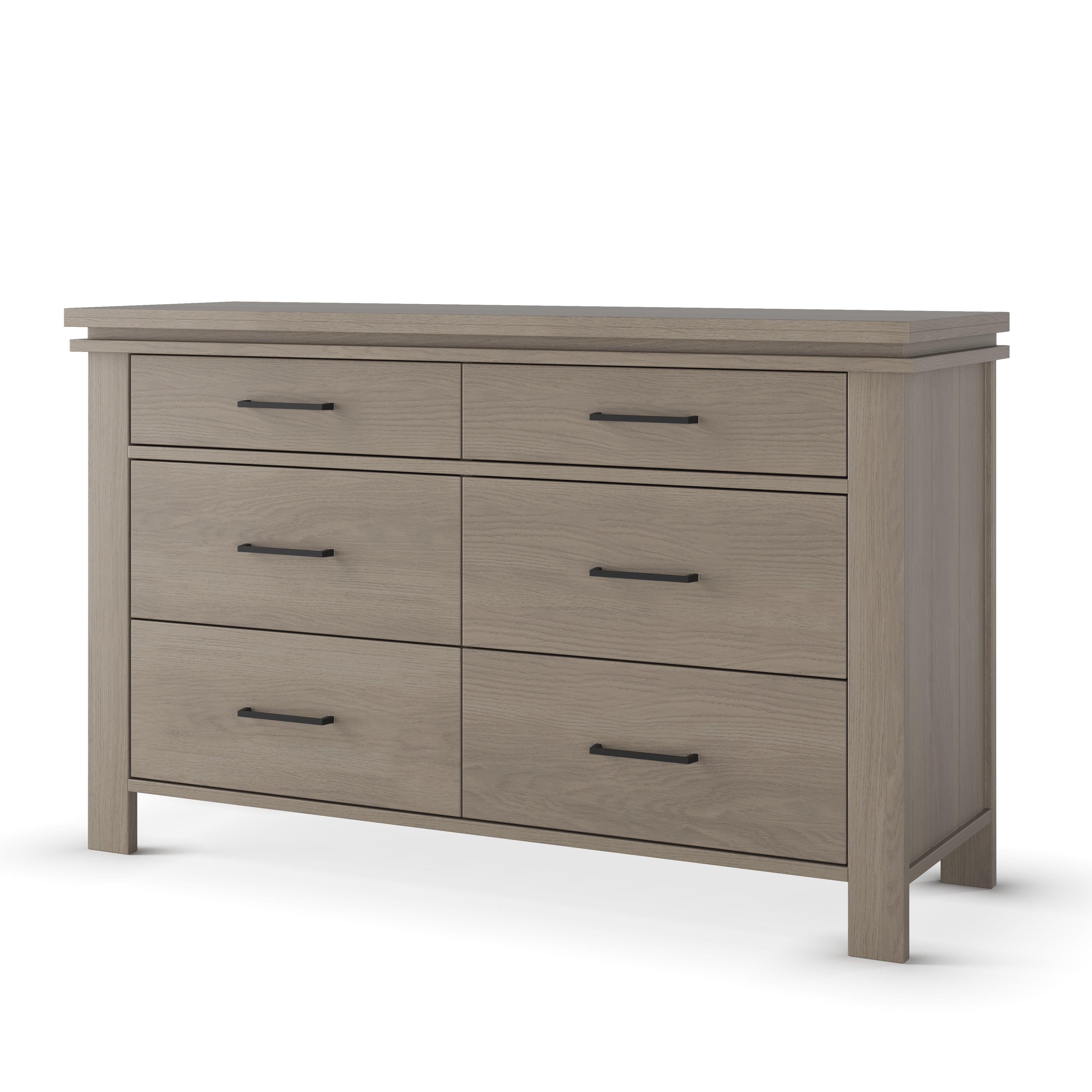 Denman Double Dresser, Crescent Gray | Nursery Dressers | Child Craft Denman Double Dresser, Crescent Gray | Nursery Dressers | Child Craft
