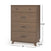 The Child Craft Soho 4 Drawer Chest in Dusty Heather features black handles and measures 43.66
