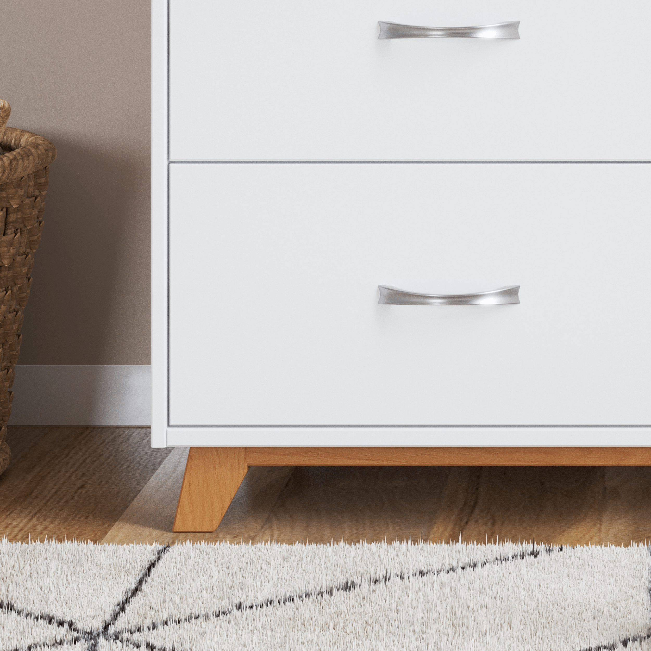 nursery dresser white Soho 3-Drawer Dresser, White/Natural at Child Craft