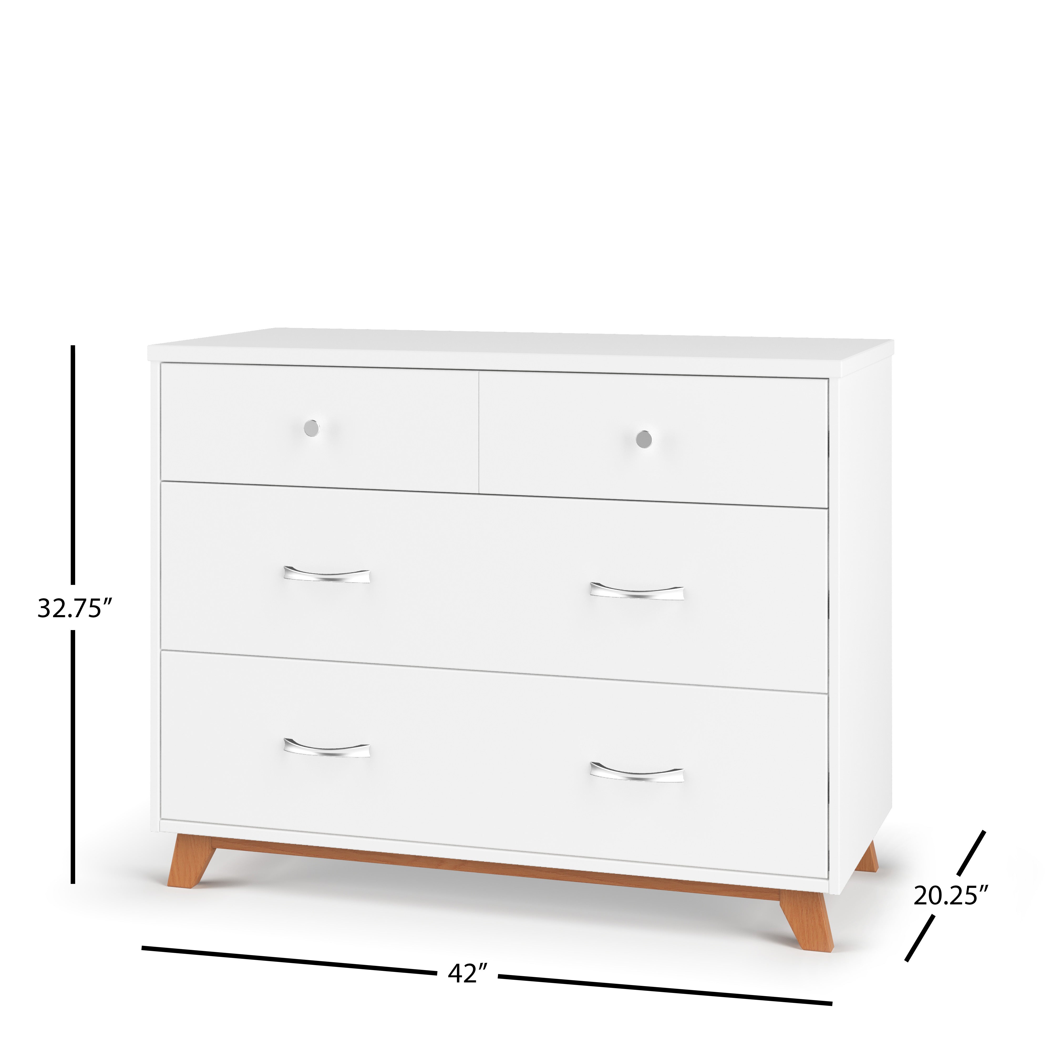 Child Craft Soho 3 Drawer Dresser - White/Natural Child Craft Soho 3 Drawer Dresser - White/Natural