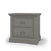 The Child Craft Jordyn Nightstand in Lunar Gray features baby-safe finishes, two drawers with round knobs, and a classic design with crown molding and a subtly curved base. Ready to assemble.