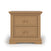The Child Craft Jordyn Nightstand in Biscotti is a ready-to-assemble wooden nursery nightstand with two drawers, round knobs, and classic crown molding details, shown against a plain white background.
