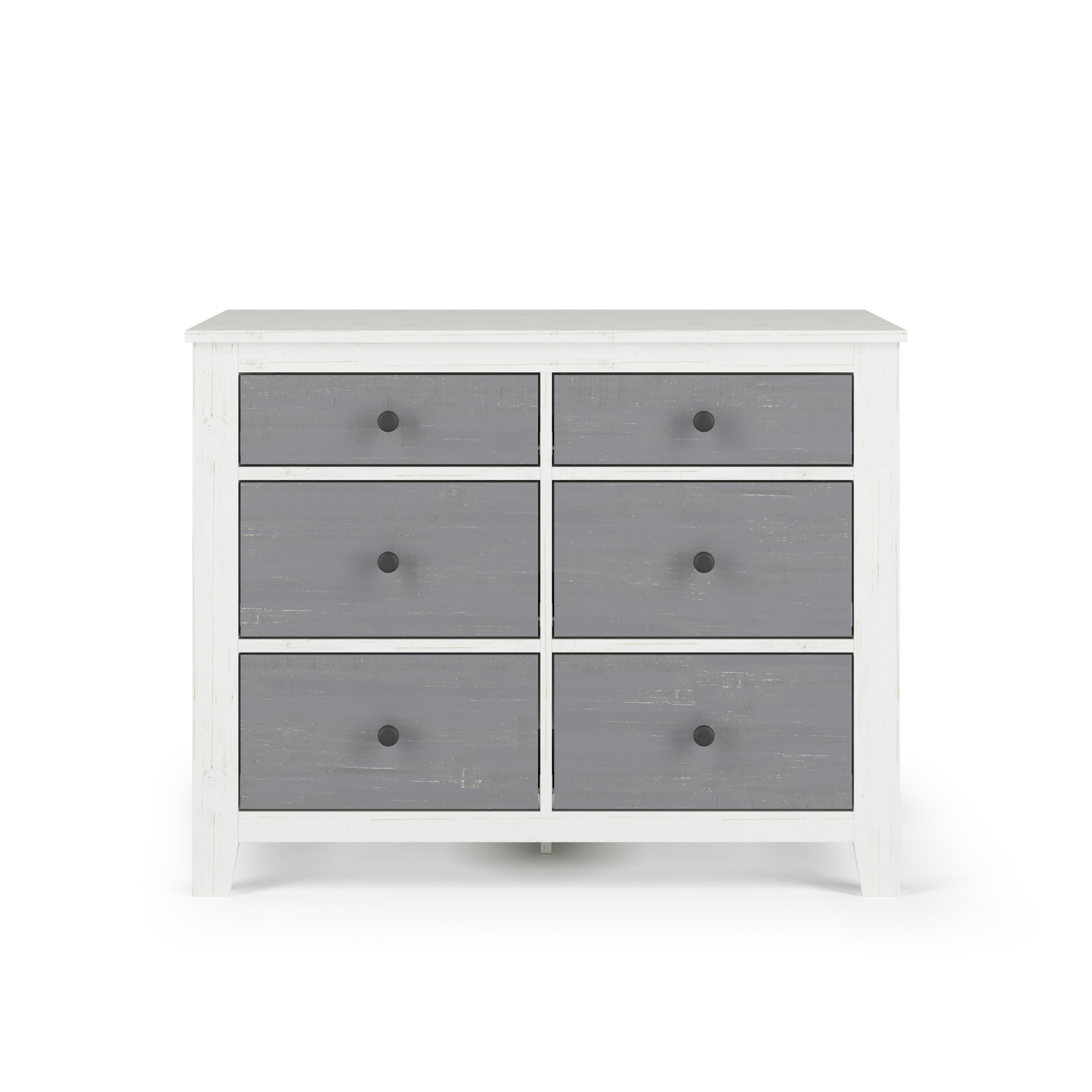 Ocean Grove Double Dresser, White/Gray at Child Craft Ocean Grove Double Dresser, White/Gray at Child Craft