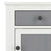 Close-up of the Child Craft Ocean Grove Nightstand in White/Gray, featuring a distressed, rustic finish with a drawer and cabinet door, each adorned with a round black knob.