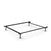 The Child Craft Hollywood Metal Bed Frame features a black, rectangular metal design with four legs. Shown on a white background, it’s perfect for use with a Hollywood Full Size Conversion Kit, transforming your crib into a sturdy, minimalistic full-size bed.