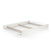 Child Craft F06424 Full-Size Bed Rails in Vintage Linen feature a sturdy white wooden frame with two horizontal ends and three parallel connecting rods, ideal for crib conversion or bed safety, shown on a plain white background.