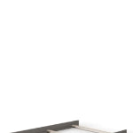 The Child Craft F06424 Chelsea Gray features full-size bed rails and sturdy wooden slats for mattress support, shown here against a plain white background.