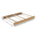 The Child Craft F06424 Full-Size Bed Rails in Biscotti feature three support slats and measure 76