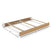 The Child Craft F06434 Full-Size Bed Rails in Biscotti, with three support slats, measure 76