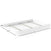 The Child Craft F06454 Full-Size Bed Rails in matte white are a wooden bed frame foundation with three horizontal support beams, built for full-size rails or crib conversion kits. Dimensions: 76
