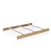 The Child Craft F06464 Full-Size Bed Rail in Nutmeg is a wooden bed frame with side rails, three metal supports, and matching headboard and footboard, shown with full-size rails for easy crib conversion on a white background.