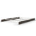 The Child Craft F06474 Full-Size Bed Rails in Dapper Gray feature sturdy metal slats and dark wood panels for stability, shown without mattress or headboard against a white background.