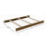 The Child Craft F06474 Full-Size Bed Rails in Cocoa Bean have horizontal slats and side panels, measure 5