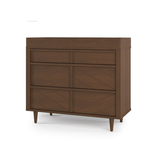 The Child Craft F01792 Universal Dressing Kit in Toasted Chestnut can be added to your dresser for a functional, stylish changing area. Shown on a plain white background.