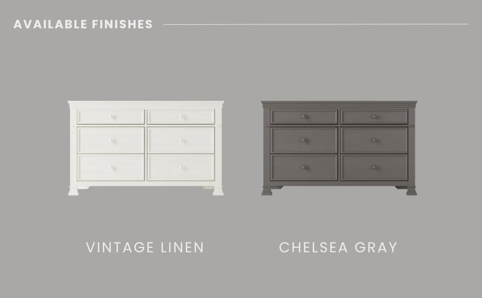 Westgate Double Dresser, Vintage Linen at Child Craft Westgate Double Dresser, Vintage Linen at Child Craft