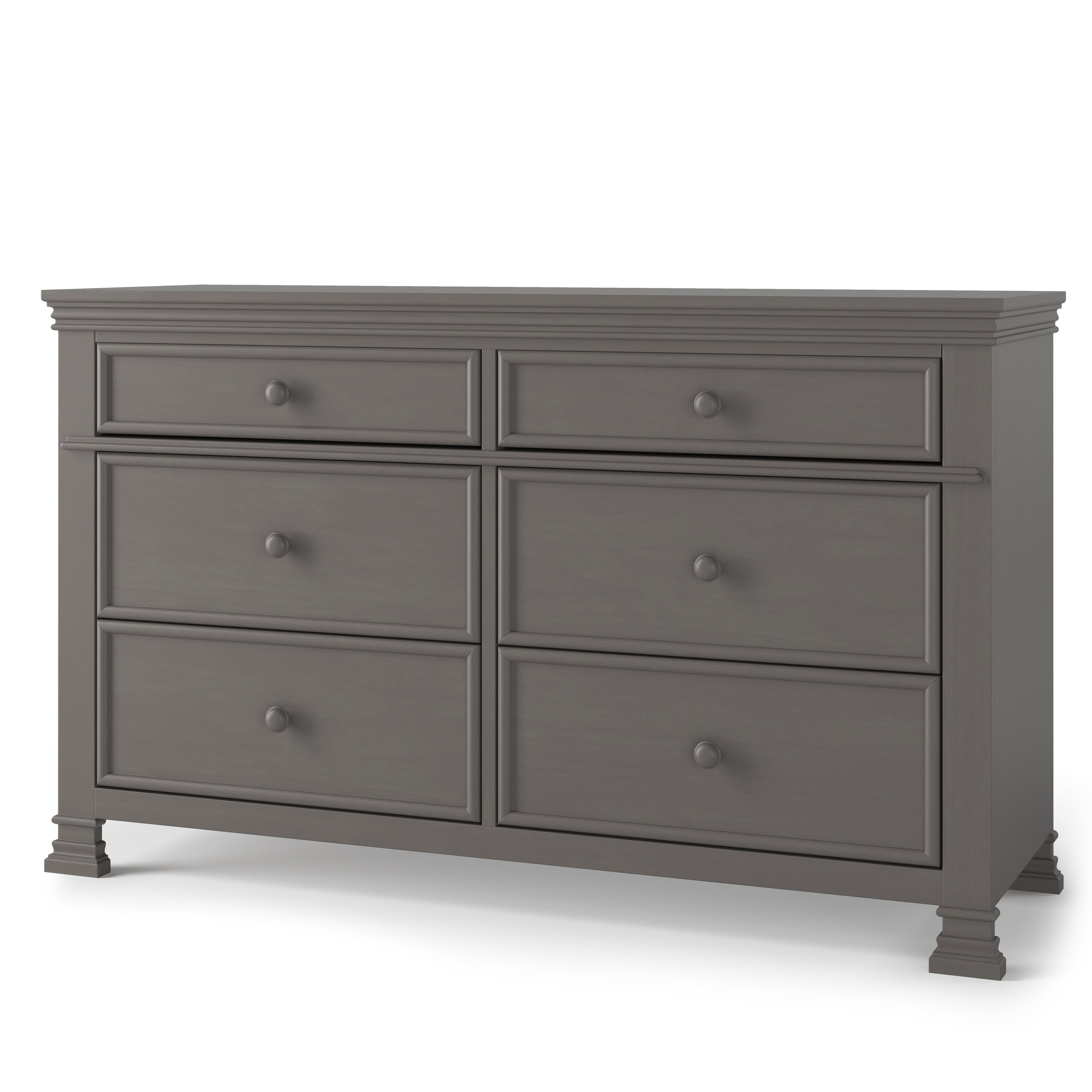 Child Craft Westgate 6-Drawer Double Dresser - Gray Child Craft Westgate 6-Drawer Double Dresser - Gray