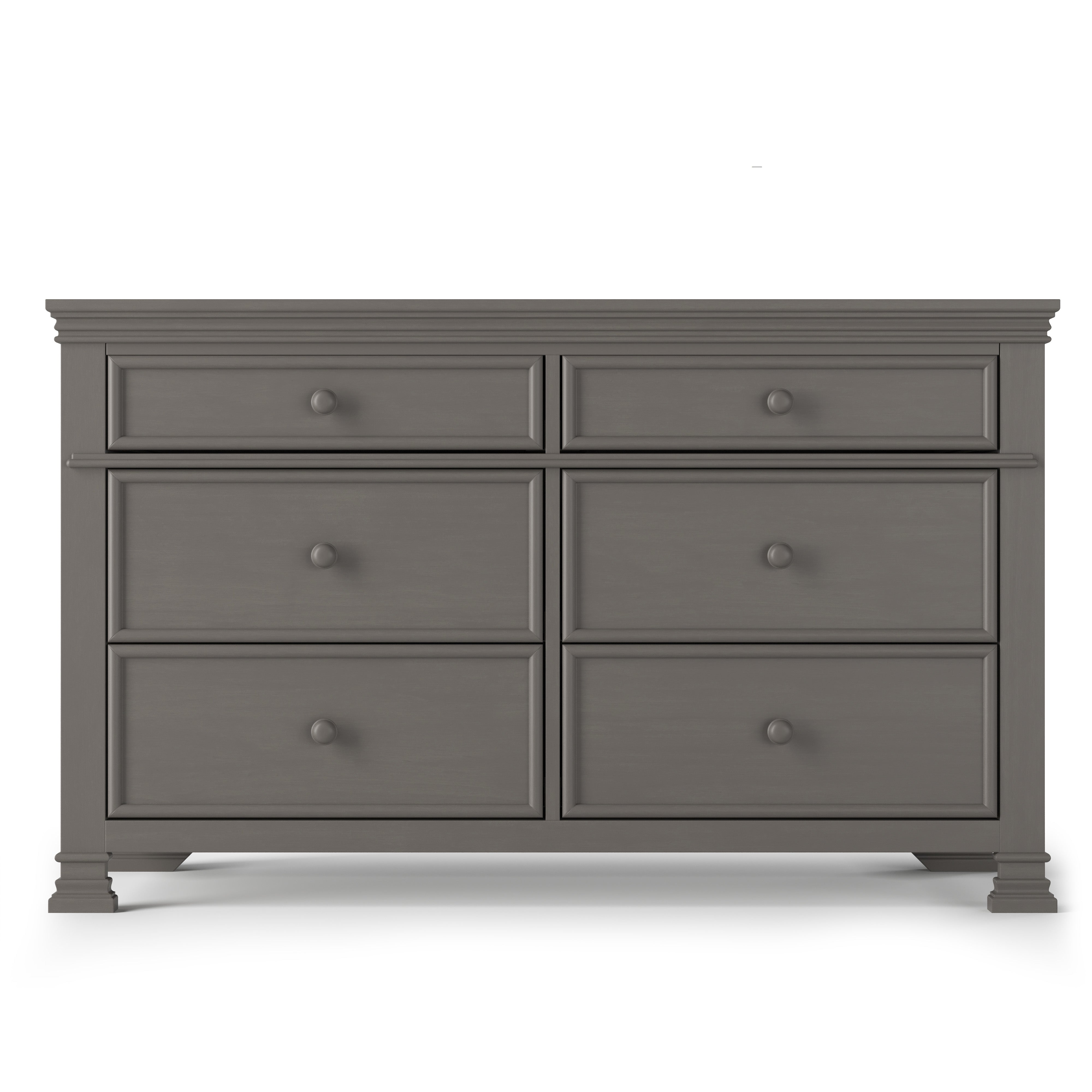 Child Craft Westgate 6-Drawer Double Dresser - Gray Child Craft Westgate 6-Drawer Double Dresser - Gray
