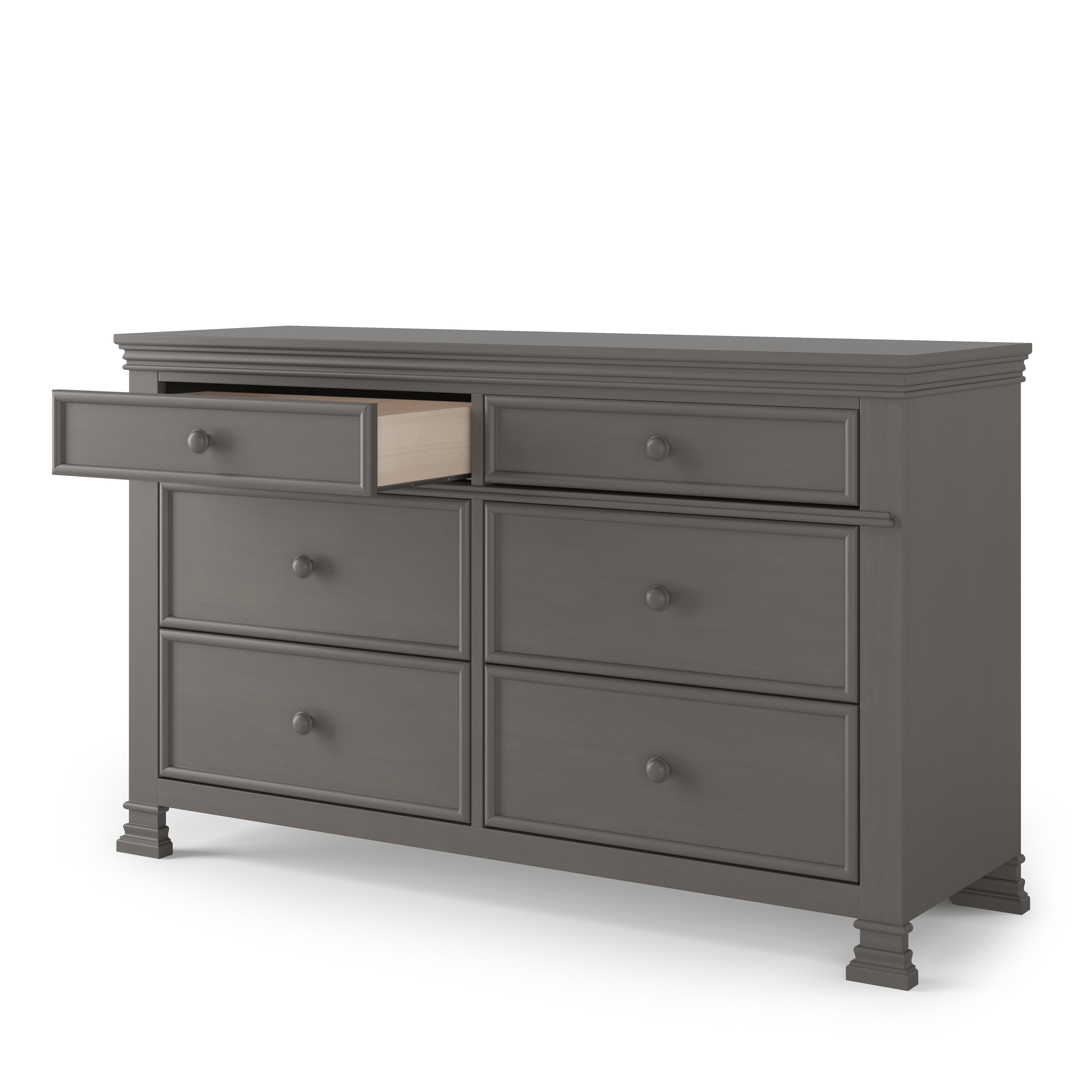 Child Craft Westgate 6-Drawer Double Dresser - Gray Child Craft Westgate 6-Drawer Double Dresser - Gray