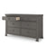 The Child Craft Westgate Double Dresser in Chelsea Gray features six drawers, simple round knobs, and short square feet—an ideal nursery dresser with ample storage.
