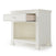 The Child Craft Westgate Nightstand in Vintage Linen is a classic white wood nightstand with one drawer, an open lower shelf, and four decorative legs—making it ideal furniture for your baby’s room.