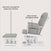The Child Craft Tranquil Nursery Glider and Ottoman in Matte White features an included ottoman for added comfort and side pockets on the glider for easy-access storage.