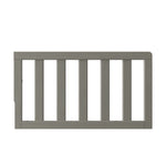 The Child Craft F09501 Toddler Guard Rail in Lunar Gray is a sturdy wooden rail with vertical slats, shown from the front against a white background.