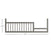 The Child Craft F09502 Toddler Guard Rail in Lunar Gray features vertical slats and side profile, measuring 54.5