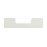 The Child Craft Toddler Guard Rail in Cloud White features a rectangular panel with a U-shaped notch at the top, designed to fit your crib, shown against a plain white background.