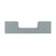 A simple gray rectangular shape with a rounded notch at the top center, mirroring the sleek design of the Child Craft Toddler Guard Rail in Nautical Gray, stands out against a plain white background.