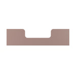 The Child Craft Toddler Guard Rail in Rose/Graphite is a flat, rectangular piece with a rounded U-shaped notch at the top center, shown against a plain white background.