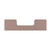 The Child Craft Toddler Guard Rail in Rose/Graphite is a flat, rectangular piece with a rounded U-shaped notch at the top center, shown against a plain white background.