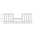 Diagram of the Child Craft F09514 Toddler Guard Rail in matte white, featuring durable wood, vertical slats, and measuring 15.5