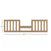 The Child Craft F09514 Toddler Guard Rail in Nutmeg features vertical slats on each side, a center gap, and measures 15.5