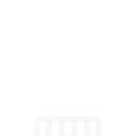 Five empty, transparent test tubes stand upright in a clear plastic rack against a white background, evoking the neat slats of the Child Craft Toddler Guard Rail in Matte White.