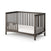 The Child Craft F09501 Toddler Guard Rail in Dapper Gray is a sturdy wood accessory with slatted sides and modern design, easily converting your crib into a toddler bed as your child grows. Includes partial side opening for convenience.