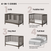 A graphic displays four stages of the Child Craft London 4-in-1 Convertible Crib in Dapper Gray: crib, toddler bed with guard rail, day bed, and full bed. Features baby-safe finishes; bed rails and guard rail sold separately.
