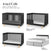 Four images display the Child Craft Park Heights 4-In-1 Euro Crib in Caviar Black converting into a crib, toddler bed with guard rail, day bed, and full bed with rail, showcasing its heirloom-quality design for every stage of childhood.