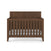 The Child Craft Kieran 4-in-1 Convertible Crib in Toasted Chestnut features a high, solid headboard and slatted sides, finished in a rich brown tone and displayed against a white background.