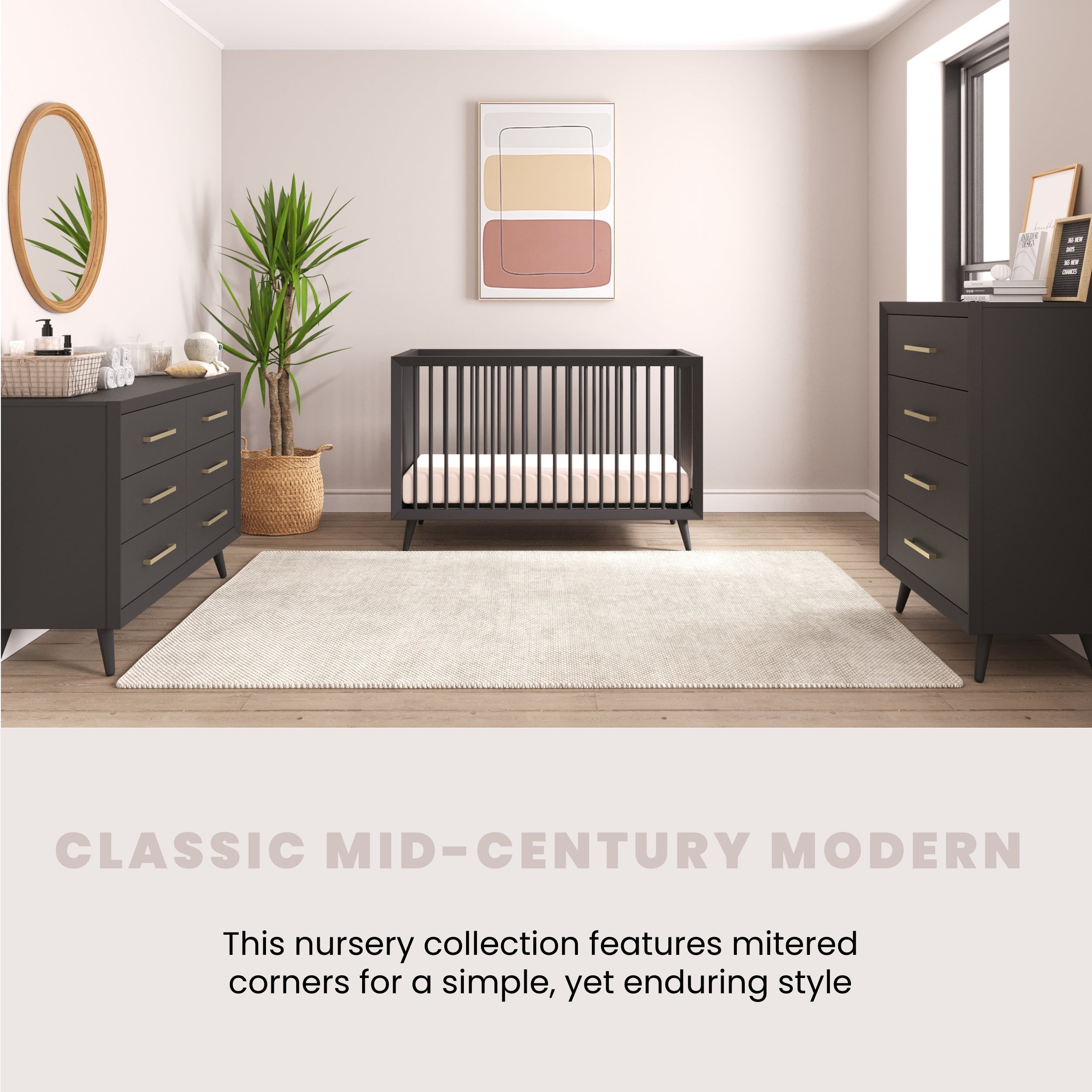 black nursery dresser Cranbrook 6 Drawer Double Dresser Child Craft Color: Ebony Black