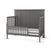 The Child Craft F09503 Toddler Guard Rail in Midnight Gray features slatted sides, a high solid headboard, and a low guard rail—ideal for crib-to-bed transitions using an easy crib conversion kit. Includes white mattress.