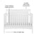 The Child Craft Scout 4-in-1 Convertible Crib in Matte White features slatted sides, a sturdy pine wood frame, adjustable to three mattress heights, and clean straight legs—perfect for any nursery.