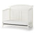 The Child Craft Westgate 4-in-1 Convertible Crib in Vintage Linen features slatted sides, an arched headboard, adjustable mattress support, and a sturdy pine frame for comfort and safety.