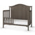 The Child Craft F09501 Toddler Guard Rail in Dapper Gray features sturdy wood construction, slatted sides, and a low front rail—ideal for converting your crib into a safe toddler bed.