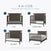 Infographic of the Child Craft Hampton Flat Top 4-in-1 Convertible Crib in Dapper Gray, showing its four configurations: crib, toddler bed, day bed, and full bed.