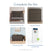 Hampton Flat Top 4-in-1 Convertible Crib in Dapper Gray, shown with a three-drawer dresser, a wooden toy box, and a crib mattress.